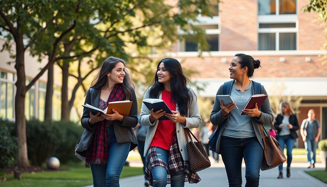 Student using learning strategies while studying